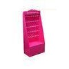 Rose Red Cardboard Retail Display Hook Stands Matte Lamination , Five Rows