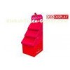 Retail 3 Trays Cardboard Display Stand Red For Candy Promotion