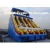 Waterproof Blue Inflatable Water Slide / Inflatable Water Pool For Home Kids