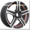 Lightweight 14 Inch Car Alloy Wheels With 4 Hole Red Lip in Machine KIN-267