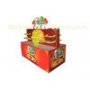 Colorful Recyclable Cardboard Counter Display Stands Art Paper For Gum Advertising