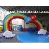 nylon PVC Rainbow Inflatable Advertising rentals With Double quadruple stitched