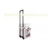 Square White Cardboard Trolley 2 - Wheels With Glossy Varnishing