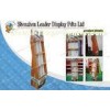 Three Tiers 9 Pockets Colored Cardboard Floor Display Stands / Racks