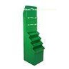Green Paper Cardboard Hook Hanging Display Racks Four Layers For Goods