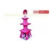 Pink Makeup Cosmetic Display Stands For Advertising , 4c Full Color
