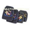 Black Cartoon Custom Rubber Car Mats Tailored Car Carpets