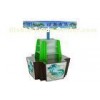 Green Food Offset Paper / Cardboard Counter Store Display Unit Free Standing