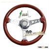 Shelby Cobra Mustang woodgrain billet steering wheel