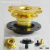 Gold quick release steering wheel hub