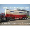 Carbon steel Bulk Cement Trailer / tri - axle bulk cement tank semi trailer