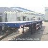 Carbon steel 3 axle 40ft flatbed utility trailers for container transport