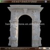 Decorative White Marble Stone Arch Door Surround with Figure Design