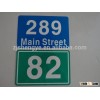 aluminum reflective house number plate