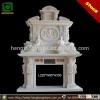 Double layer White Marble Fireplace Mantel