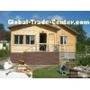 Steel Structure Modern Wooden Log Houses , High Insulation Prefab Bungalow Homes
