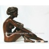 2015 Bronze Sitting Nude Woman Statue Sculpture