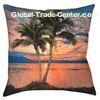Sunset Beach Palm Outdoor Decorative Pillows Velvet / Canvas Throw Pillows