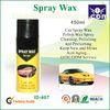 Spray car wax protection for cleaning , polishing and protecting