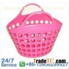 Eco-Friendly pink super flexible plastic basket with holes for home - BN6058