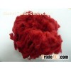 Red Solid Spinning Regenerated Polyester Staple Fiber 1.2D - 6D, 32mm, 38mm, 51mm length