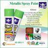 Chrome aerosol spray paints to provide vivid metallic effect