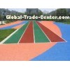 Non-static rubber playground mats , colored rubber granules carpet