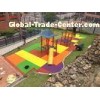 Colored EPDM floor tile / rubber playground tiles with custom size