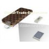 Brown Leather LV Wallet Double Lens Camera For Poker Analyzer 30 - 40cm