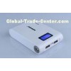 8400mAh 5Volt Double USB GPS Power Bank LED Display Screen White