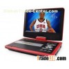 12V Red Small MP4 PAL 9 Inch Portable DVD Player with Game USB TV SD