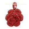 Red Black Flower Jewelry USB Flash Drive Pendant Custom