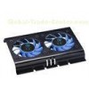 Aluminum Dual Fans Hard Disk Cooler in 60x60X12mm , PC Cooler Fans