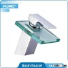 bathroom glass waterfall basin faucet