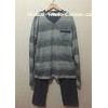 Soft Grey Knit Pajamas Sets Mens Cotton Pajamas Nightgrown For Sleeping Wear
