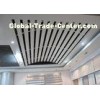 Domed Linear metal ceiling Aluminum Install with Curved Keel , Curved Ceiling for Station