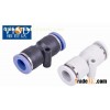 plastic quick connecting air fittings Union Tee PE(PUT) series pneumatic fitting