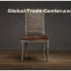 Red blue yellow leather high back dining chairswith Oak / Birch / Rubber Wood