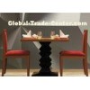 Dark Teak Modern Hotel Dining Table , Country Dining Table And Chairs Sets