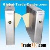 Security gate flap barrier with arms auto lock, self examine and alarm function