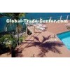 Moisture Resistant Solid Hollow WPC Deck Flooring / Non Slip Composite Decking