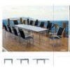 Extendable Dining Table Set for 12 All Weather Outdoor Furniture With Tempered Glass