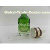 Green Glass Cosmetic Serum 30ml Glass Bottle With Dropper Cap Silkscreen Printing