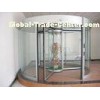 Commercial Three wing automatic revolving door 150KG with central showcase