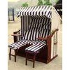 UV Resistant Brown Roofed Wicker Beach Chair For Swimming Pool