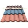 Wave Corrugated Double Roman Roof Tiles / colorful Stone Coated Metal Roofing sheet
