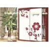 Beautiful Pink / Purple Flower Wardrobe Sliding Door , Carved 9mm UV MDF Board