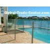 8mm Flat Tempered Glass Pool Fencing , Splashback Glass Handrails