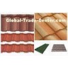 soundproof Double Roman Roof Tiles , european Stone Coated Metal / Steel Roofing Tiles