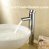 Single Handle Deck Mounted Brass Bathroom Tap Chrome Plated For Above Counter Basin